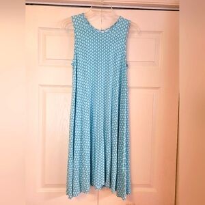 Sigrid Olsen Turquoise Printed Sleeveless Dress Women's Size XS
